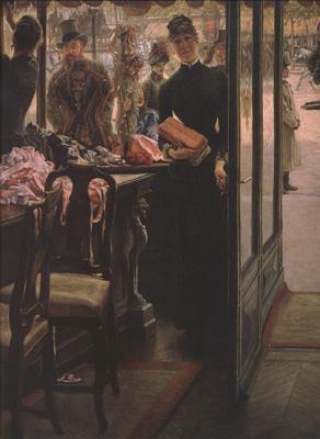 James Tissot La Demoiselle de Magasin (The Shop Girl) (nn01) Sweden oil painting art